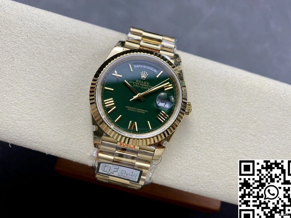 M228238-0061 Rolex Green Day QF Factory Steel v5 Dial Tungsten Date 0103